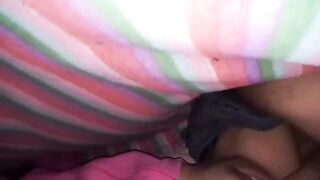 A couple enjoys a passionate missionary session under the sheets