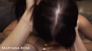 The best friend taught Maryana Rose to ride a cock properly