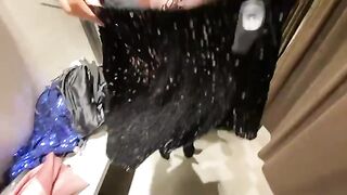 A choice of outfit in NY can end with a large cumshot on tits