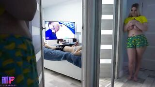 The stepdaughter continues to spy on her stepfather and gets caught in a compromising situation