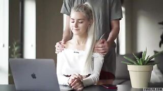 Young Siberian beauty Eva Elfie gets creampied during zoom