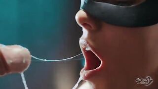 This is what a real cumslut should do with used condoms. Drain the load