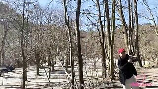 Vlog Chihuahua. Day with Kleomodel ended with woodland action