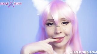 Cosplay anime character Alice Bong gets her ass hole railed and creampied