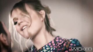 A cute and giggly blonde girl got a big dick from a Southern comfort food
