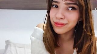 Hot girl Julie Oliver, of Brazilian descent, uses a vibrator to masturbate passionately