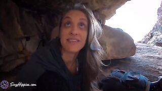 Hiking accident turns into hot threesome sex session to keep warm
