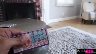 The stepbrother is very horny and wants her to do a blowjob