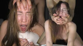 Petite teen from college gets fucked hard and rough in an intense session