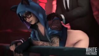 Hentai compilation of a lynx in a Fortnite setting, brought to life in stunning 3D animation