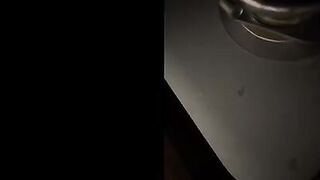 Cheating wife entertains husband's friend in the kitchen