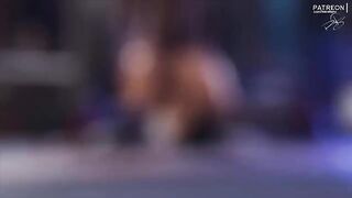 Hard fuck with an animated Apex Loba that ends with a creampie