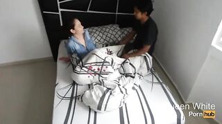 A guy fucks his friend's girl in her room