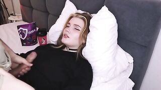 A cute girl was fucked and came on her tits