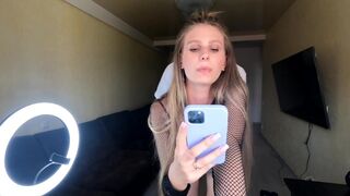 A cute girl has sex while her boyfriend is on the phone