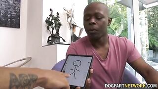 Dee Williams gets rent in the form of two huge black cocks