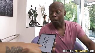 Dee Williams gets rent in the form of two huge black cocks