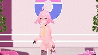 Hentai VTuber tries anal for the first time with a butt plug