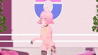 Hentai VTuber tries anal for the first time with a butt plug