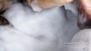 Horny blonde gives me a blowjob in the bath