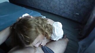 I’ll give 200 dollars for a blowjob, and this schoolgirl doesn’t mind!