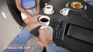 Skinny nanny Candee Licious gets her pussy filled with cum