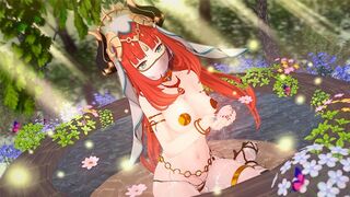 The beautiful girl Nilou fucks passionately in a Genshin Impact scene