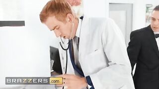 Doctor cures cold feet with his enormous thick cock in a Brazzers scene