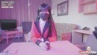 Yumeko Kakegurui lost a bet, no panties, raw sex, and cum swallowing
