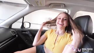 Public sex with a gorgeous girl with a big ass and hairy pussy