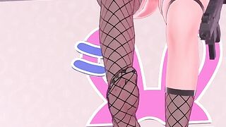 A hot futanari gives a blowjob and then gets spanked by her MILF mom