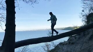 A walk around Gdynia Orłowo with a Chihuahua, exploring abandoned buildings and public encounters