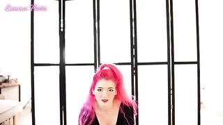 Pink haired teen Emma Fiore shows her body in a sensual dance