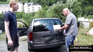 Outdoor group sex with German amateurs and hardcore action