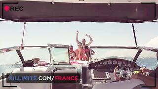 Hot mature is having fun on the yacht and gets horny