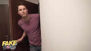 Fake Hostel sex with a busty babe, a perfect welcome for adventurous backpackers