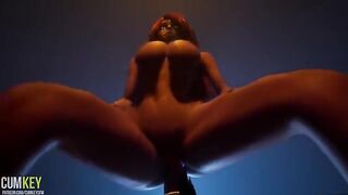 A perfect big tits bitch is fucking with a big cock monster in 3D porn