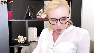The horny secretary got fucked by her boss in different poses