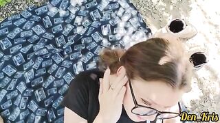 A lot of semen on the cute schoolgirl's face and hair in this hot compilation