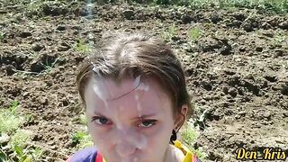 A lot of semen on the cute schoolgirl's face and hair in this hot compilation