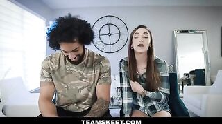 Girlfriend gets fucked in crazy positions by her passionate boyfriend