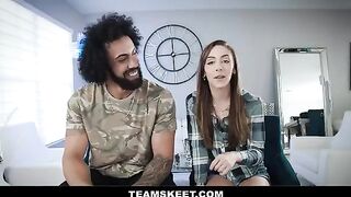 Girlfriend gets fucked in crazy positions by her passionate boyfriend