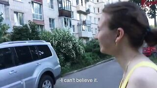 A cute girl has an unexpected sex encounter with a stranger