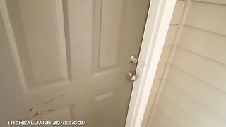 Danni Jones, the busty MILF, gets serviced by a delivery guy in POV