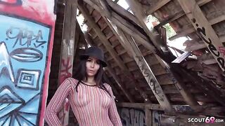 Outdoor casting with Jessy Jey for a modeling job, turned sexual experiment on the street