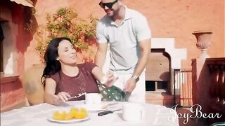 Busty brunette Anissa Kate gets fucked on a holiday