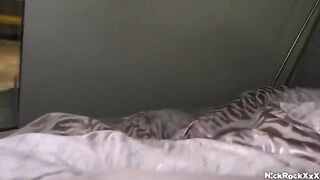 A Caucasian guy fucked his hairy-assed friend on the bed