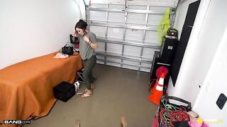 The spicy Latina girl Demi Diveena gets her ass banged hard on the road