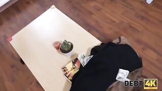 The collector came for the debt and had rough sex with the girl in a hardcore scene