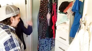 A hot girl seduces the handyman and gets an amazing creampie